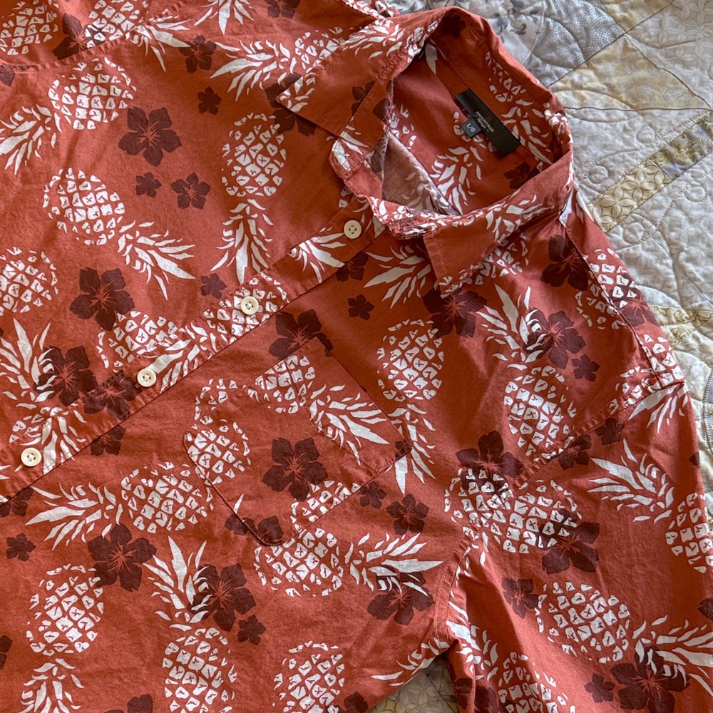 Mountain Ridge Men's Tropical Print Button Down Shirt - Picture 4 of 7